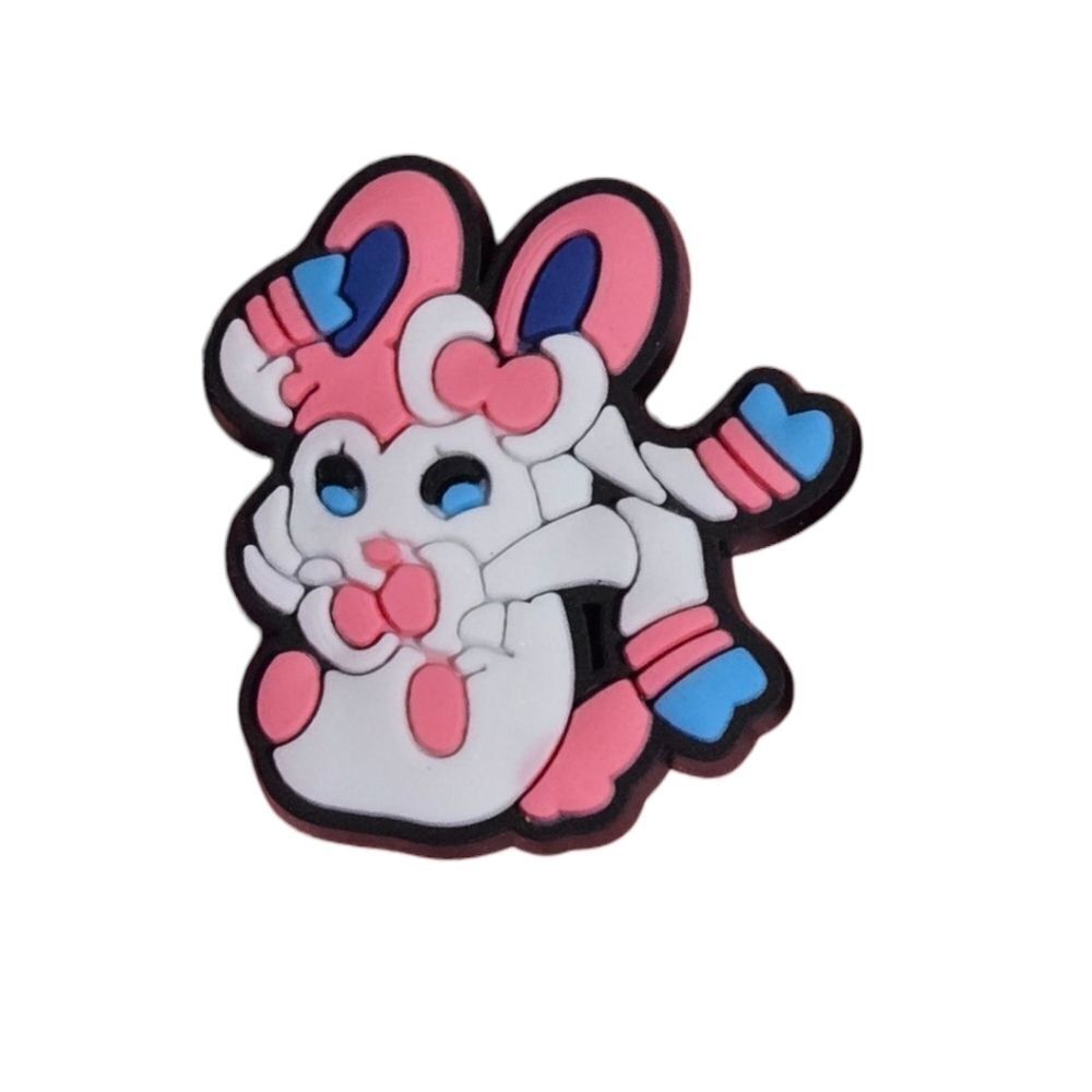 Pokemon Eevee Sylveon Croc Charm Jibbitz Style Shoe Charms Accessory 6/$20 NEW